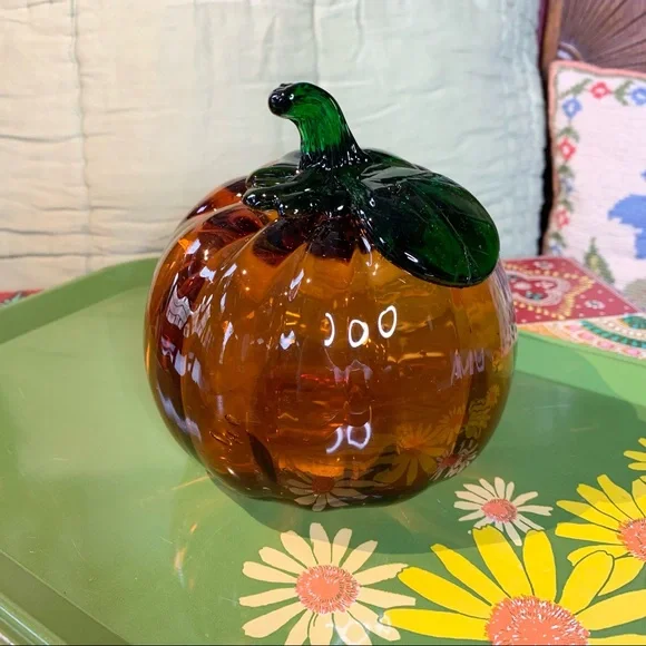 Art Glass Pumpkin - Picture 1 of 9
